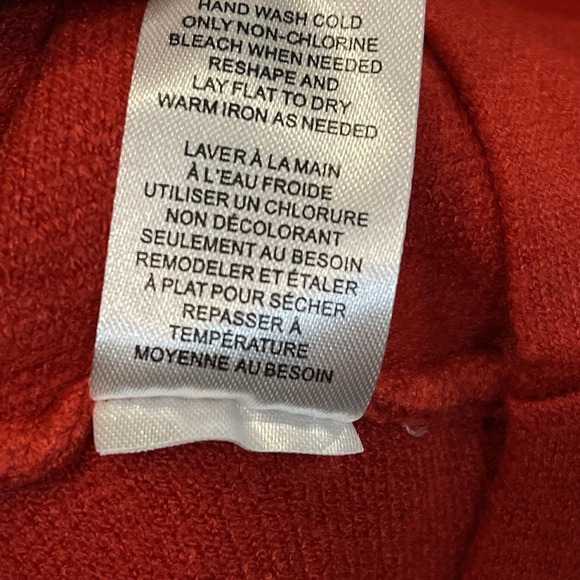 Tahari Women's L Red Knit Crew Neck Dolman Sleeve Pullover Blouse Sweater - Picture 10 of 11